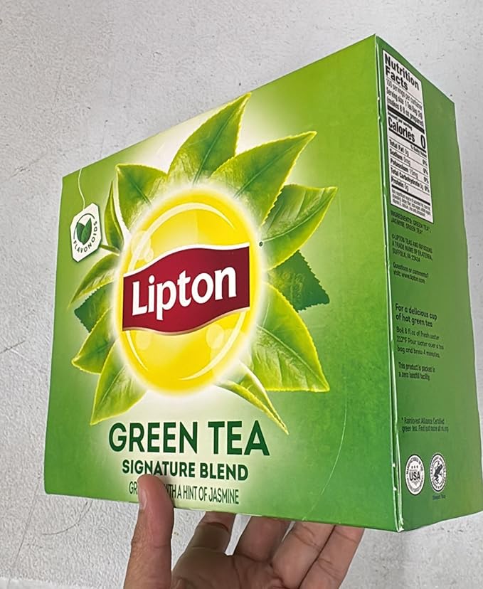 Lipton Green Tea 100 Percent Natural Signature Blend with Jasmine 100 Count (Pack of 2 200 Total Tea Bags)