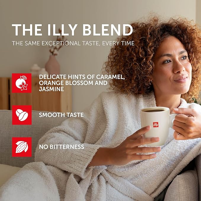 illy Whole Bean Coffee Classico Medium &amp Intenso Dark Roasts 100% Arabica Premium Italian Coffee Ideal for Espresso Drip Moka and French Press Brewing 8.8oz 6 Variety Pack