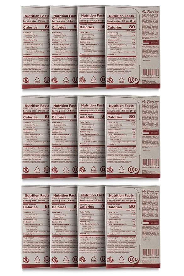 Lok Dark Chocolate Bar 60% Cacao | Fair Trade Non GMO Kosher Gluten Free Vegan Bean-to-Bar Paleo Ethically Sourced Lök | 3.0 Ounce 12 Pack