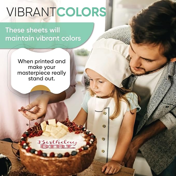 Splendid Sensations 25 ct Edible Paper Edible Printer Edible Images for Cakes Edible Paper for Cakes and Cookies Sugar Paper Icing Sheets Edible Cake Images Edible Cake Prints Frosting Sheets