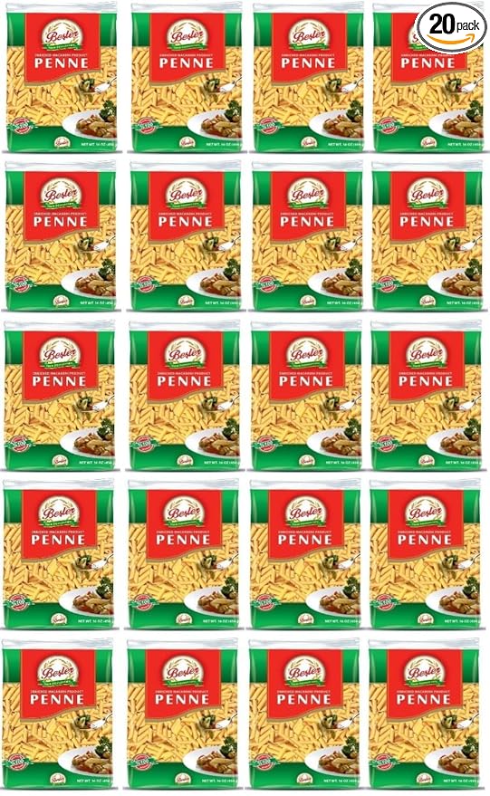 Penne Pasta ByBesler Durum Wheat Semolina 16 Oz Pack of 20