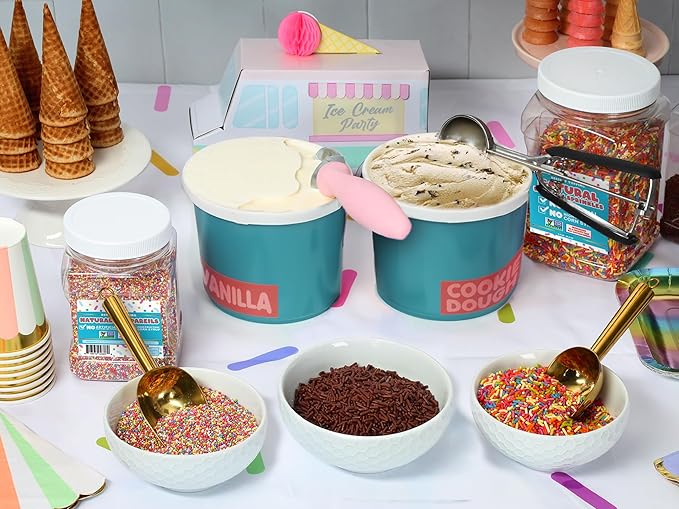 Bulk Sprinkles Dye Free - 6 Pounds - All Natural Sprinkles - Rainbow Sprinkle Mix - Bulk Jimmies Topping for Cakes Cookies Ice-cream