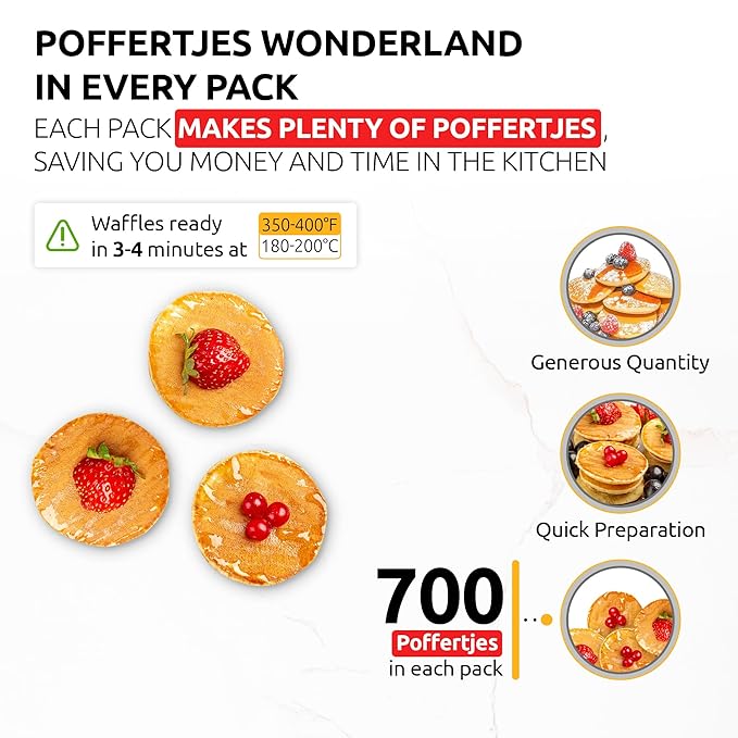 OldSoul Poffertjes Batter Mix | GLUTEN FREE | Dough Mix | Vanilla Flavor | 5 Lbs | 700 Mini Dutch Pancakes (5 Lbs Gluten Free)