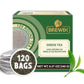 BREWIX Green Tea Bags From Himalayas (120 Round Tea Bag) Vacuum Packed for Freshness | Naturally Gluten Free I High Elevation Grown