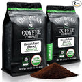 The Bean Organic Coffee Company Breakfast Blend Medium Dark Roast Ground Coffee 16-Ounce Bags (Pack of 2)Café molido tostado organico