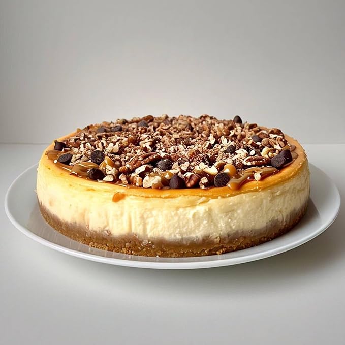 ANDY ANAND CHOCOLATIER Luxurious 9 Turtle Cheesecake | Freshly Baked With California Cream Cheese Chocolate Chips Nuts &amp Caramel | No Preservatives All-Natural Ingredients | Exquisitely Rich &