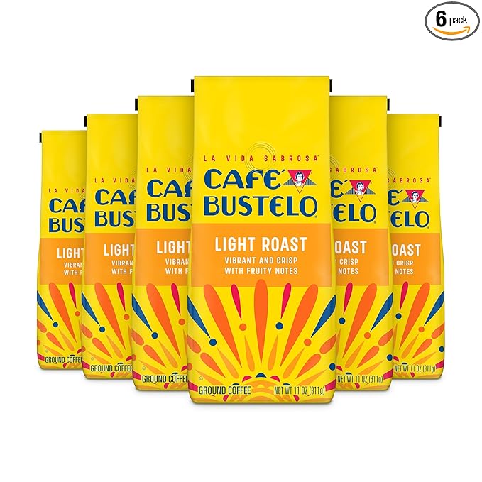 Café Bustelo Light Roast Ground Coffee 11-Oz. Bag (Pack of 6)