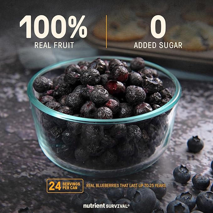 Freeze-Dried Blueberries - #10 Can | 25-Year Shelf Life | Emergency Food