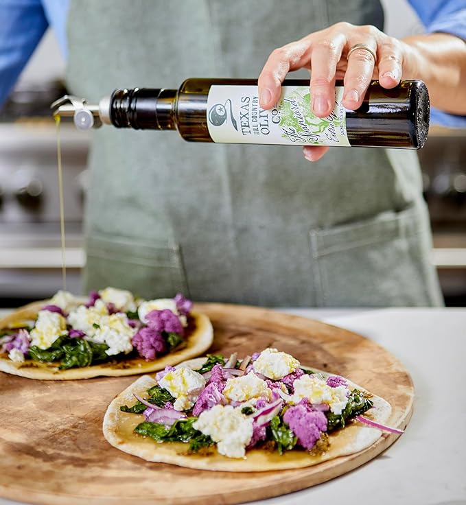 Texas Hill Country Olive Co Spaniard Extra Virgin Olive Oil - Cold Pressed EVOO Gourmet Olive Oil - Rich &amp Fruity - Perfect for Finishing &amp Dressing - Award Winning &amp Made in Texas (16.9 F