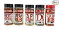 Killer Hogs Barbecue Rub Variety Pack - Hot BBQ Steak Rub A.P. Seasoning Texas Brisket Rub and Original BBQ Rub - Pack of 5 Bottles - 59 oz Total - Bulk Killer Hogs BBQ Rub