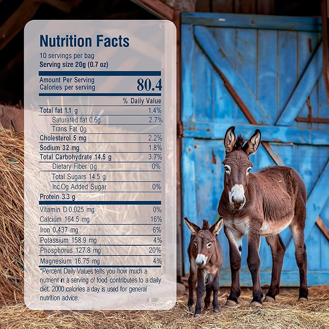 OSELAK Donkey Milk Powder 200g Pure and 100% Natural High in Calcium Iron and Vitamin D Similar to Mother's milk Rich in Whey protein Vitamins and Minerals Nothing added Nothing removed