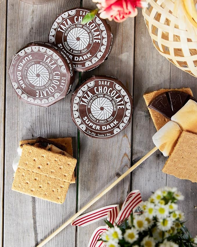 Taza Chocolate Organic Mexicano Disc 50% Dark Chocolate Vanilla 2.7 Ounce (12 Count) Vegan