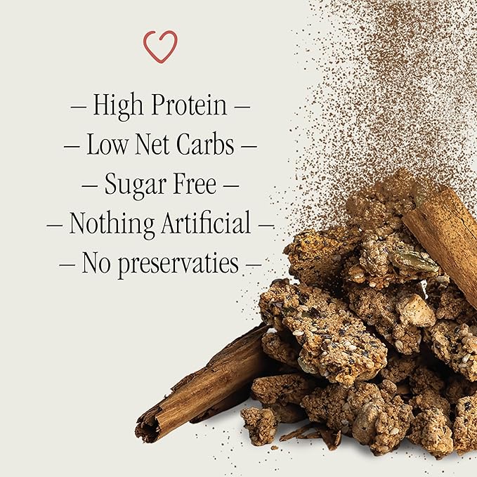 Julian Bakery® ProGranola® Cereal | Vanilla Cinnamon Cluster | 11g Protein | 11g Fiber | 2 Net Carbs | Gluten-Free | Grain-Free | High Protein &amp High Fiber | 9oz (3 PACK)