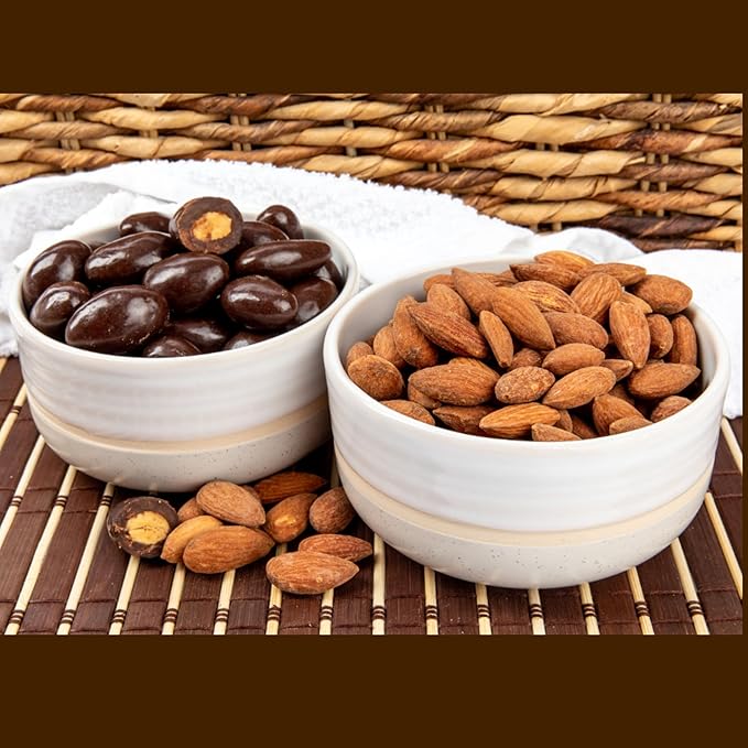 Wellsley Farms Dark Chocolate Covered Almonds – 2lbs 13oz | Whole Roasted Almonds with Real Creamy Dark Chocolate | Kosher Gluten-Free Snack