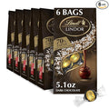 Lindt LINDOR 70% Extra Dark Chocolate Truffles Dark Chocolate Candy with Smooth Melting Truffle Center Great for Gift Giving 5.1 oz. Bag (6 Pack)