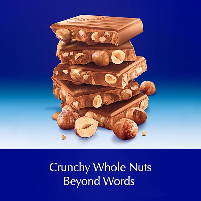 Lindt CLASSIC RECIPE Whole Hazelnut Milk Chocolate Candy Bar Milk Chocolate Candy 5.3 oz. (14 Pack)