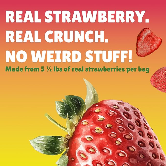 BranchOut Crunchy Strawberry Halves (6 oz) and Chewy Banana Slices (10 oz) Bundle No Sugar Added GentleDry Better than Freeze Dried Fruit Healthy Vegan Snacks for Kids &amp Adults