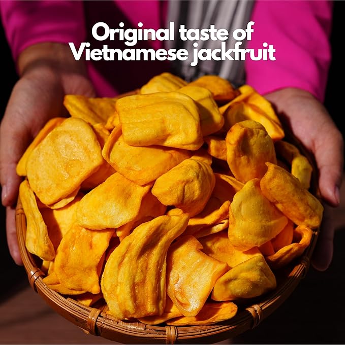 NAM HUY Vietnam's Dried Jackfruit Dried Banana and Dried Mixed Fruit Snacks Original Taste of Vietnamese Fruits No-Added Sugar or Preservatives Delicious Crispy Texture (Total 80 Oz)