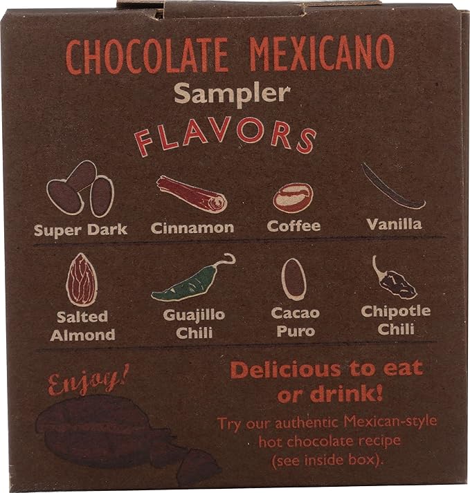 Taza Chocolate Organic Mexicano Disc Stone Ground Variety Pack 1.35 Ounce (8 Count) Vegan