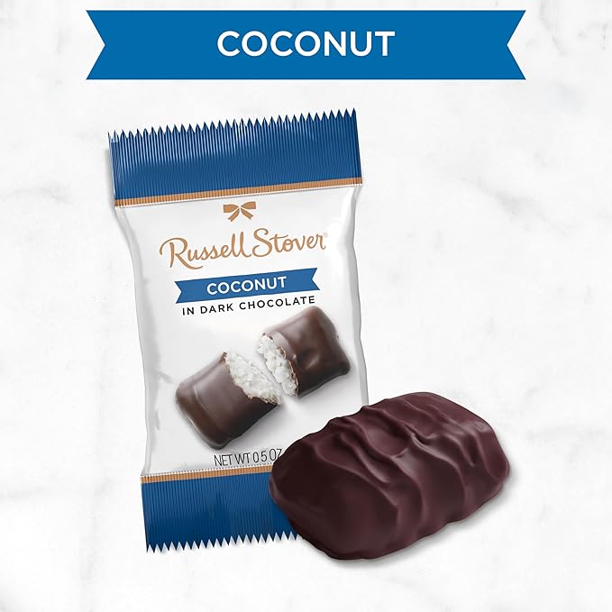 Russell Stover Dark Chocolate Coconut - 0.5 oz (Pack of 36)