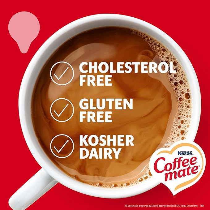 Nestle Coffee mate Creamer Singles Variety Pack Italian Sweet Creme Salted Caramel Chocolate Vanilla Caramel Non Dairy No Refrigeration 0.375 fl oz Tubs 150 Count (Pack of 50 Per Flavor)