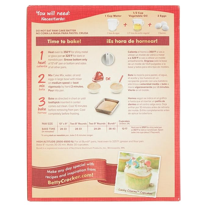 Betty Crocker ® Super Moist Cake Mix Cherry Chip