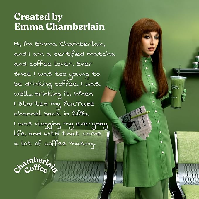 Chamberlain Coffee Ceremonial Matcha Green Tea Powder - First Harvest - Japanese Green Tea + Original Grade Matcha - Hot or Iced - Organic Vegan &amp Gluten-Free Matcha Powder - (30g / 1.06 oz)