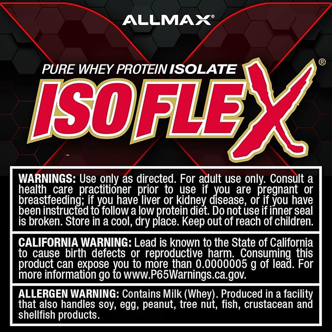 ALLMAX ISOFLEX Pure Whey Isolate Protein Powder - Gluten Free Low Lactose Sugar-Free - High-Protein Clean Keto-Friendly for Pre Post Workout Supplement for Women and Men | Chocolate 1lb