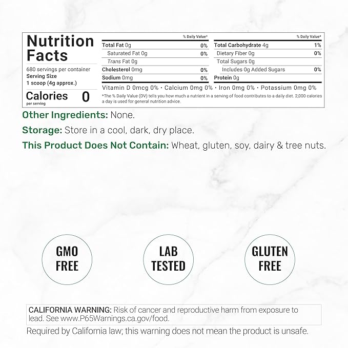 Allulose Sweetener 6 Pounds – Natural Sugar Substitutes No Aftertaste – Keto Friendly Vegan Zero Net Carb Zero Calorie – Great for Cooking &amp Baking