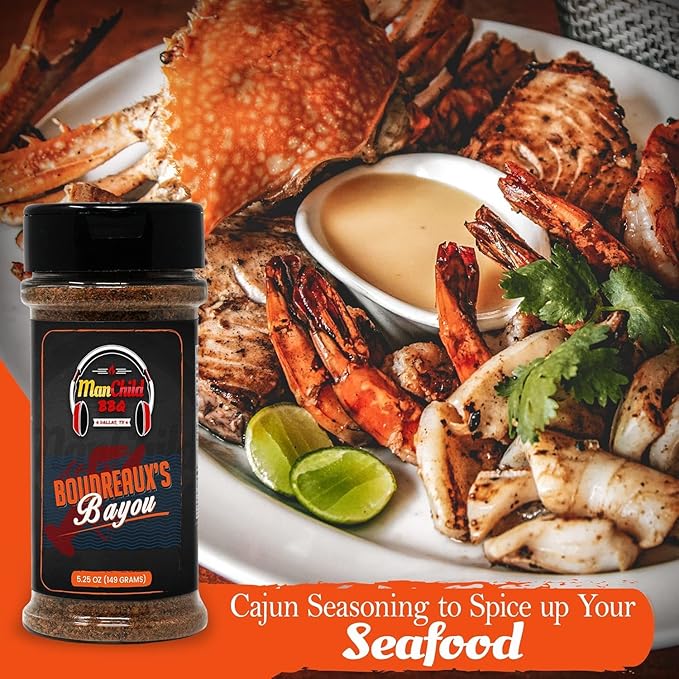 Manchild BBQ Rub Spices and Seasonings Gift Set | All Natural Texas Spice Dry Rubs for Cooking &amp Smoking Meat | Pork Beef Chicken Ribs Fajitas Cajun Steak &amp Seafood | Grilling Gifts for