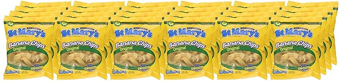 St Mary's Banana Chips 1.06 Ounce (Pack of 24)