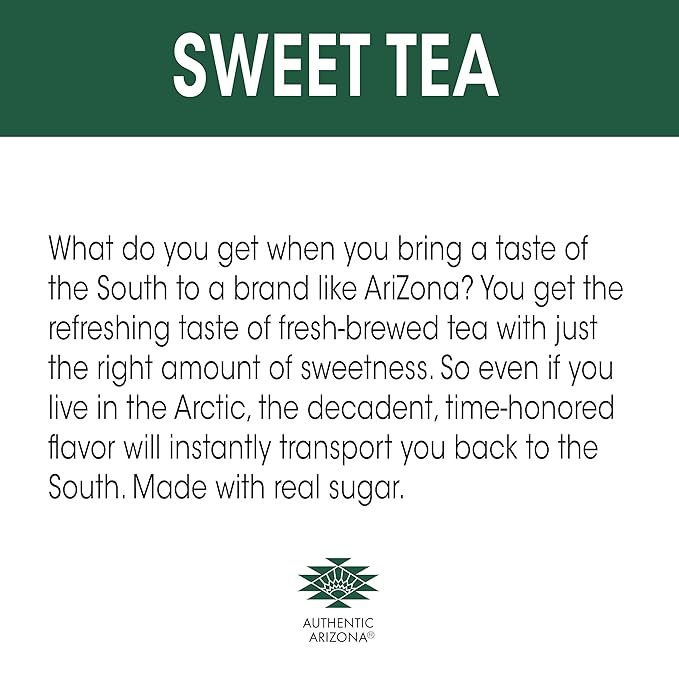 AriZona Sweet Tea Premium Brewed Southern Style 20 Fl Oz Pack of 24