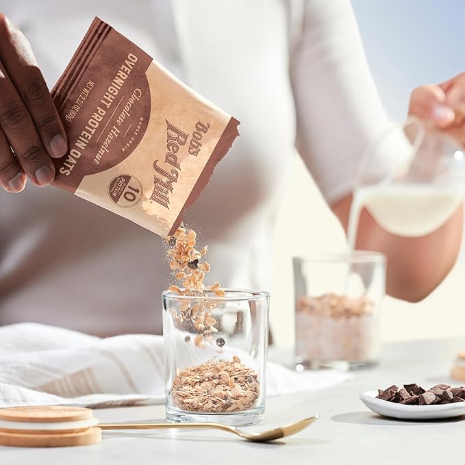 Bob's Red Mill Overnight Protein Oat Packets Chocolate Hazelnut (4 Boxes/4 Packets per Box) Non-GMO Gluten Free Whole Grain