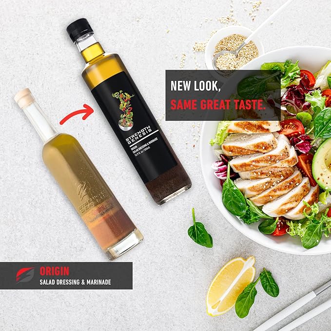 SG Origin Keto Salad Dressing and Marinade (2 Pack) Paleo friendly Marinade Sugar free Carb free Preservative free No trans fats | Best Keto Dressing Strength Genesis