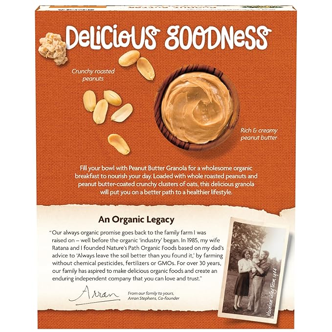 Nature's Path Organic Peanut Butter Granola 11.5 Ounce (Pack of 12)