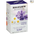 Bigelow Benefits Sleep Chamomile Lavender Herbal Tea Caffeine Free 18 Count (Pack of 6) 108 Total Tea Bags