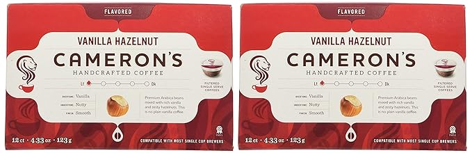 CAMERON'S VANILLA HAZELNUT COFFEE 24 SINGLE SERVE CUPS