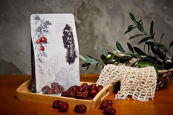 HANBANDO Gyeong San Dried Jujube (Teuk Cho size) 17.63oz/500g Korean red dates sugar free no additives no preservatives