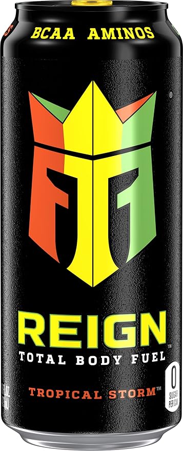REIGN Total Body Fuel Tropical Storm Fitness &amp Performance Drink 16 Fl Oz (Pack of 12)