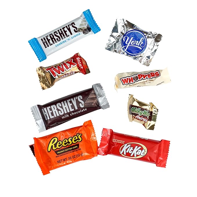 Chocolate Candy Variety Pack 8lb Bulk Chocolate Candy Pinata Candy Individually Wrapped Chocolate Fun Size Candy Bars