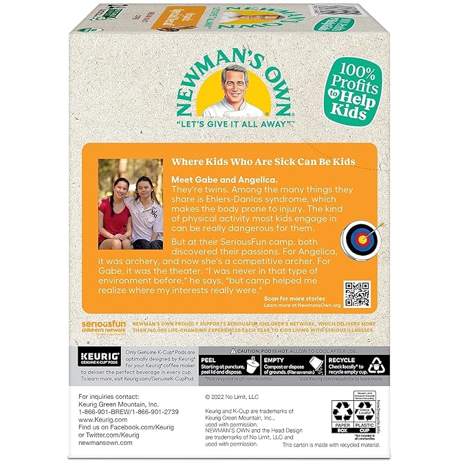 Newman's Own Organics Newman's Special Decaf Keurig Single-Serve K-Cup Pods Medium Roast Coffee 24 Count