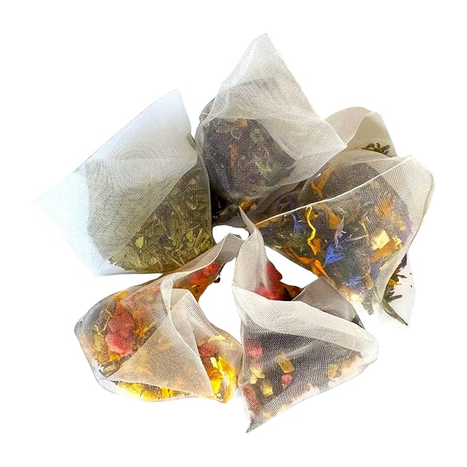 Pure And Easy Tea Ascent Premium Tea Sampler 15-Count Whole-Leaf Variety of Naturally Caffeinated Blends Designed for Focus &amp Clean Energy BPA-Free Pyramid Tea Bags Gift Box (52.5g)