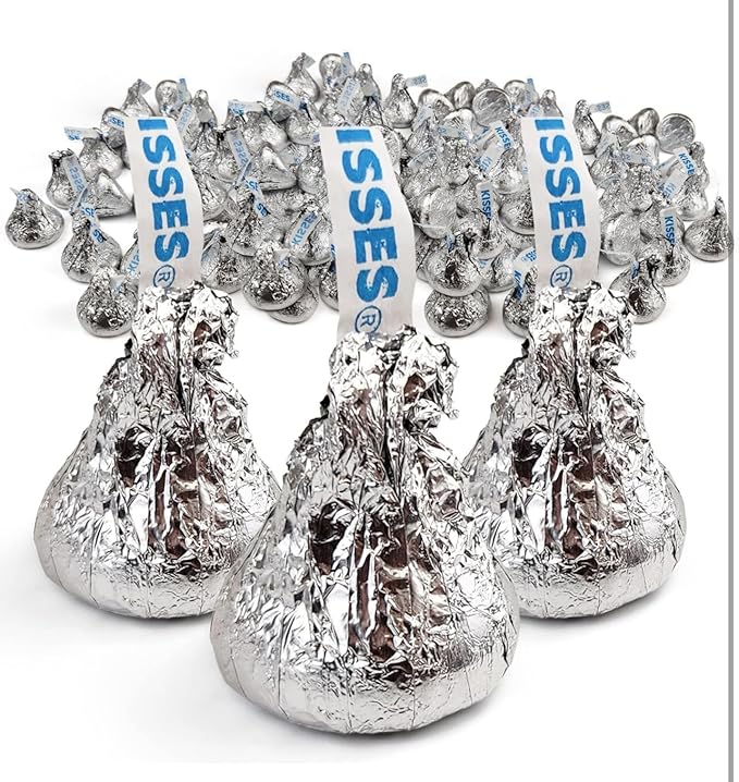 Kissess Milk Chocolate Candy | Individually Wrapped Christmas Candy Treats | Hershys Kissess Bulk Candy | (3 - LBS Original)