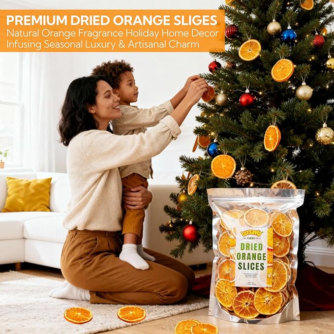 1.1LB(500g) Natural Dried Orange Slices BulkApprox 100-110 WheelsDehydrated Orange Slices NO AddtivesDried Oranges Sugar FreeDehydrated Fruit for CocktailsChristmas DayCraftsBakingFruit Tea