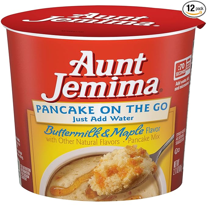 Aunt Jemima Buttermilk Maple Pancake Cup (12 Pack) Packaging May Vary)