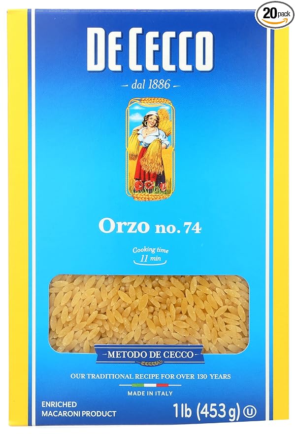 De Cecco Pasta Orzo 16 Oz (Pack Of 20)