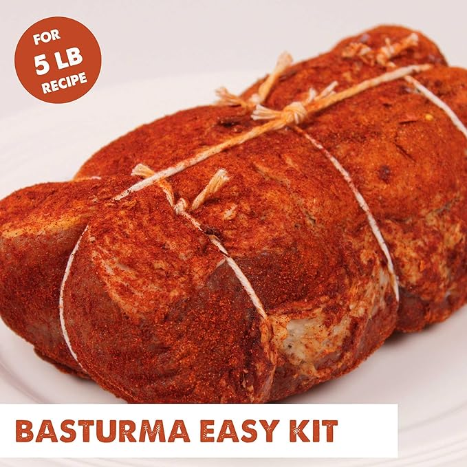 UMAi Dry Large Charcuterie Kit Easy Bundle Pack of 3 8x18 in Dry Aging Bags for 5 lbs of Meat Basturma Spice Blend &amp Premixed Curing Salt Create Gourmet Charcuterie Boards in Refrigerator Over