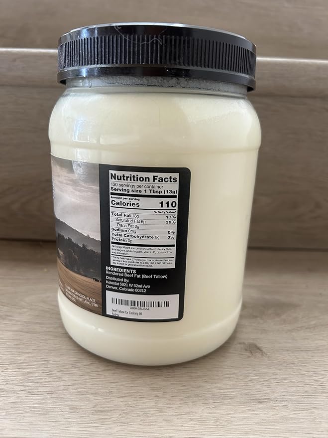Beef Tallow (3.75 LB / 60 Oz) For Cooking