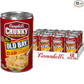 Campbell's Chunky Soup OLD BAY Seasoned Clam Chowder 18.8 oz Can (Case of 12)