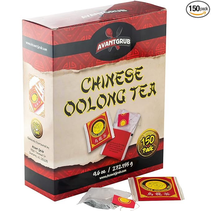 Authentic Restaurant-Grade Oolong Tea Bags Premium Chinese Tea Sachets for Hot or Iced Caffeinated Drinks Semi-Fermented Drink for Detox Health Diet and Energy 9.3 Ounce (Pack of 150).